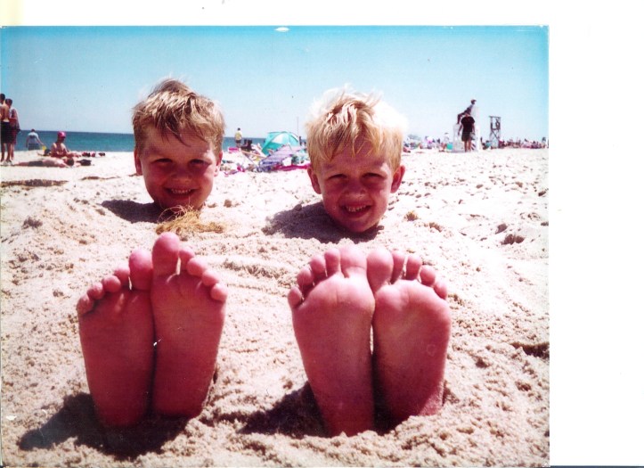 Ick and Adam at the beach
